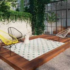 5' X 7' Quatrefoil Outdoor Rug Aqua - Opalhouse™ -Home Decoration Shop GUEST 1fa6f091 beb1 4fd7 b842 dadda40efd4a