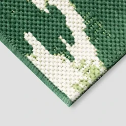 7' X 10' Peacock Ikat Outdoor Rug Green - Opalhouse™