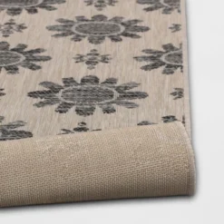 Dark Daisy Outdoor Rug Black - Opalhouse™ -Home Decoration Shop GUEST 2361835e c528 4e8b a801 5b5e7b52de57