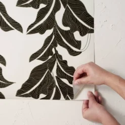 Botanical Leaf Peel And Stick Wallpaper Black/White - Opalhouse™ Designed With Jungalow™ -Home Decoration Shop GUEST 3095b8ff 6f52 48aa 8a4a 02a4870ccbf4
