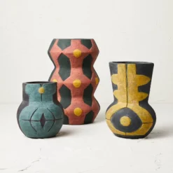 Large Geo Pattern Vase Red - Opalhouse™ Designed With Jungalow™ -Home Decoration Shop GUEST 3934c160 7c51 42b9 85ef 42416fd61672