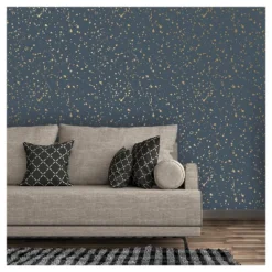 Celestial Peel & Stick Wallpaper Navy/Gold - Opalhouse™: Removable Vinyl, Self-Adhesive, Stain-Resistant, 27.5 Sq Ft Coverage -Home Decoration Shop GUEST 3f276208 9d5f 4795 ad50 6cba5ef31e29
