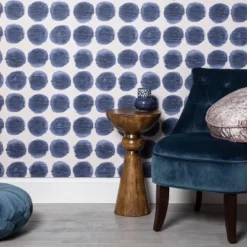 Textile Dot Peel & Stick Wallpaper Blue - Opalhouse™: Removable, Repositionable, Stain-Resistant, Washable Vinyl