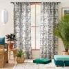 1pc 50"x84" Light Filtering Limu-Limu Leaf Jacquard Curtain Panel Gray - Opalhouse™ Designed With Jungalow™