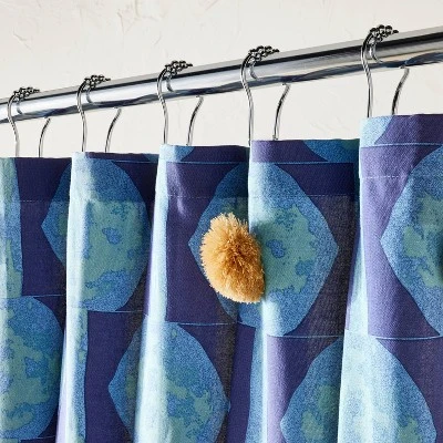 In The Name Of Love Shower Curtain With Poms Blue - Opalhouse™ Designed By Jungalow™ 1 In The Name Of Love Shower Curtain With Poms Blue - Opalhouse™ Designed By Jungalow™