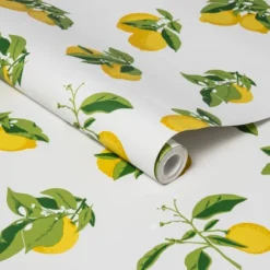 Lemons Peel & Stick Wallpaper Yellow - Opalhouse™: Cute Removable Vinyl, Repositionable, Stain-Resistant, Washable -Home Decoration Shop GUEST 4f25dc11 18c7 40f0 890a 0da35b46b278