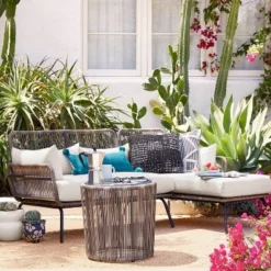 Latigo Patio Sectional Gray/Brown/Linen - Opalhouse™ -Home Decoration Shop GUEST 58c62a04 f1e9 49d0 af85 6fa1cf870e49