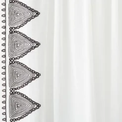 1pc Light Filtering Diamond Border Window Curtain Panel White - Opalhouse™ Designed With Jungalow™ -Home Decoration Shop GUEST 6a1227ec a22c 4a58 b5cd ea3e9bda3f45