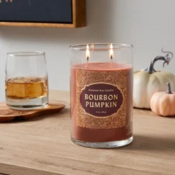 Best Seller 12 21.5oz Lidded Glass Jar 2-Wick Bourbon Pumpkin Candle - Opalhouse™