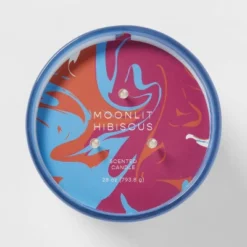 28oz Glass Moonlit Hibiscus Candle Light Blue - Opalhouse™ -Home Decoration Shop GUEST 9562dc6d 4e42 481c 91d9 1f68f9f8ac72