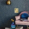 Celestial Peel & Stick Wallpaper Navy/Gold - Opalhouse™: Removable Vinyl, Self-Adhesive, Stain-Resistant, 27.5 Sq Ft Coverage