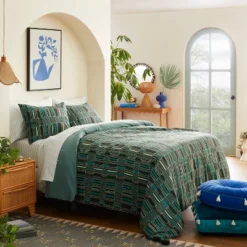 Home Decoration Shop 27 Jungalow Sun In The Water Duvet Cover & Sham Set Teal - Opalhouse™ Designed With Jungalow™