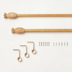 Pineapple Faux Wood Curtain Rod Natural Wood - Opalhouse™ Designed With Jungalow™ -Home Decoration Shop GUEST b565e685 bbc8 405f abbe 297780442d88