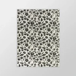 Floral Outdoor Rug Black - Opalhouse™