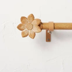 Flower Faux Wood Curtain Rod Natural Wood - Opalhouse™ Designed With Jungalow™ -Home Decoration Shop GUEST c5b5a613 8f9b 4e84 9eff 5ca6e3369a7b