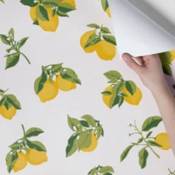 Lemons Peel & Stick Wallpaper Yellow - Opalhouse™: Cute Removable Vinyl, Repositionable, Stain-Resistant, Washable -Home Decoration Shop GUEST e002afd5 ac8d 40bb 9c35 163adb0794e7