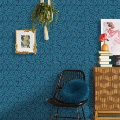 Layered Leaves Peel & Stick Wallpaper Blue - Opalhouse™: Removable, Self-Adhesive, Bohemian Botanical Decor -Home Decoration Shop GUEST e08ca49c e7ef 4f2b 9bf8 0a4cbbbd6e1d