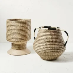 Seasgrass And Bamboo Woven Pedestal Vase - Opalhouse™ Designed With Jungalow™ -Home Decoration Shop GUEST f40310db 34b9 40f3 aeb2 f7887abcfcc9